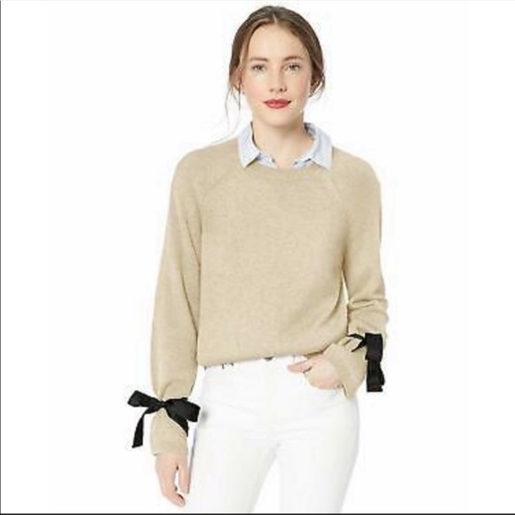 JCrew Bow Sleeves Crew Neck Sweater - Picture 4 of 9